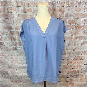 Banana Republic Light Blue V-Neck Blouse